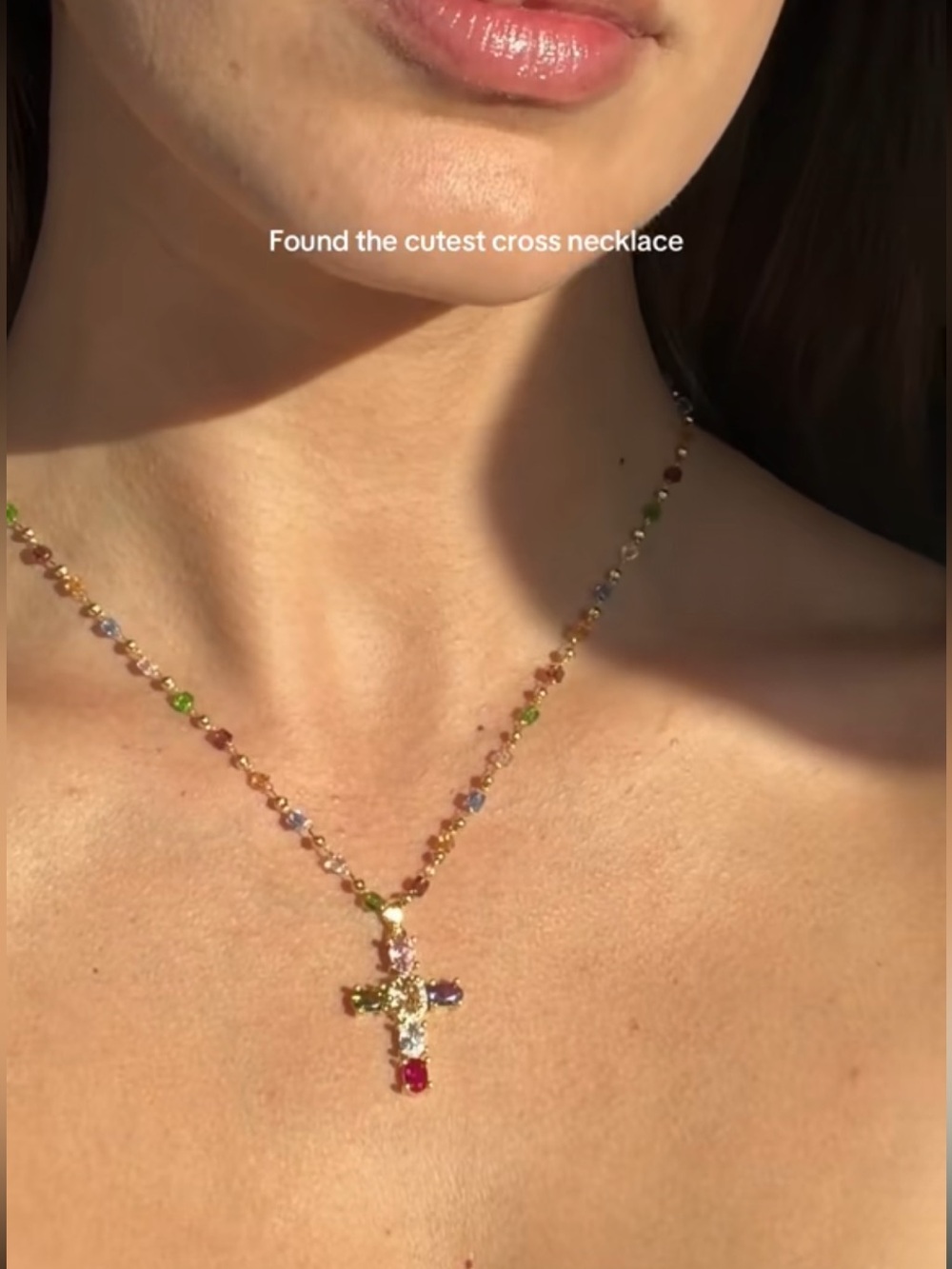 Rainbow Cross pendant